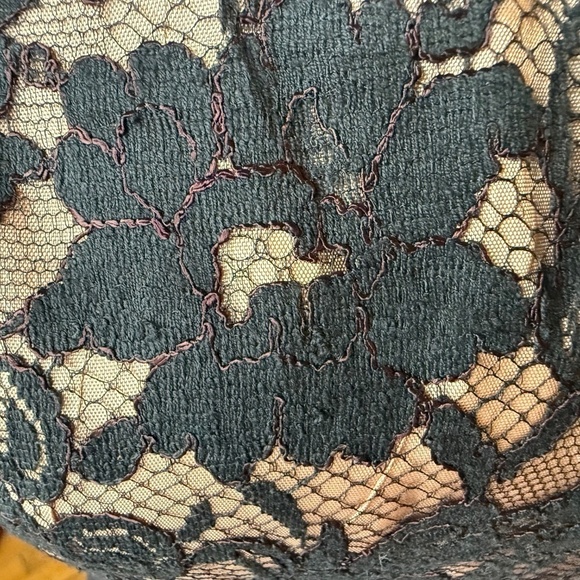 Vintage Black Lace Fit and Flare Cocktail Dress Size 8 - Picture 4 of 9